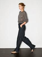 Jean straight taille haute