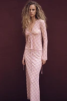 PRINTED TULLE SHIRT