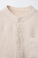 CHEMISE 100 % LIN À COL MAO
