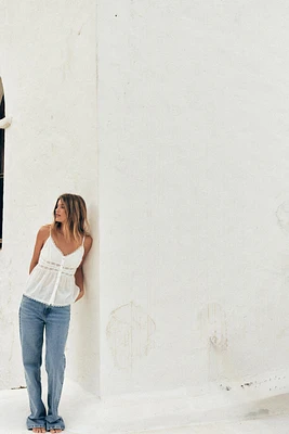 EMBROIDERED LACE TOP