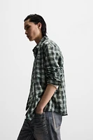 CHEMISE À CARREAUX EFFET FROISSÉ