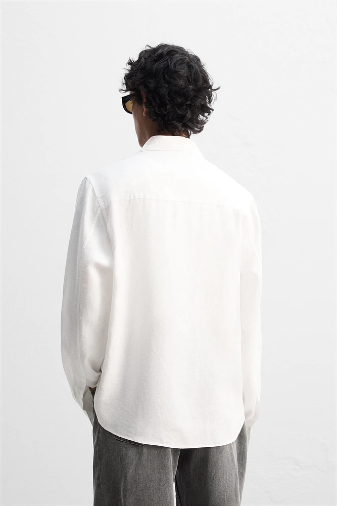 100% LINEN OVERSHIRT