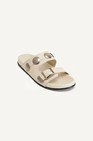 LTHR STUDDED SANDALS 14