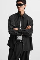 FLOWY UTILITY POCKET SHIRT