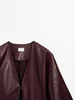 Kimono col V cuir nappa - STUDIO