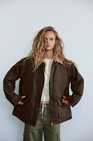 VESTE COL CONTRASTE