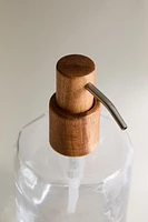 DISTRIBUTEUR SAVON VERRE BOIS