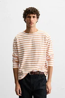 T-SHIRT JACQUARD RAYURES