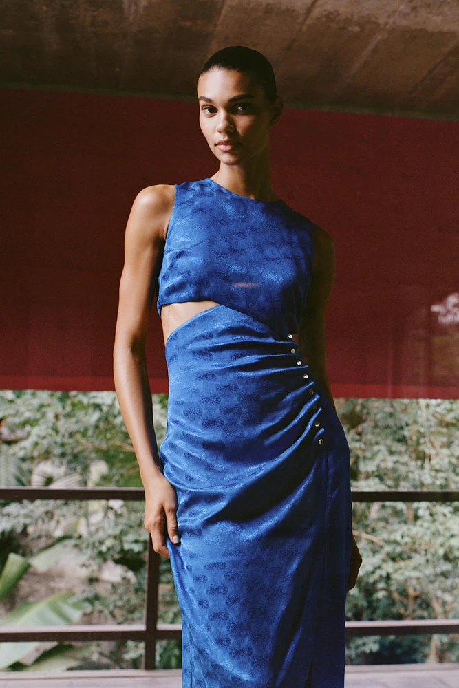 JACQUARD MIDI DRESS