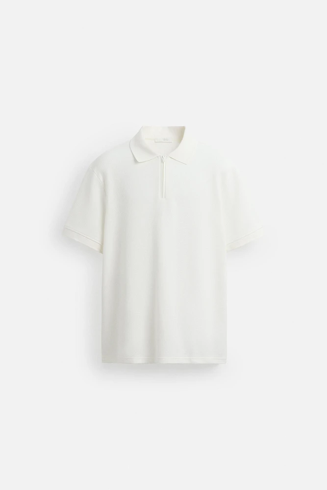 POLO À COL ZIPPÉ