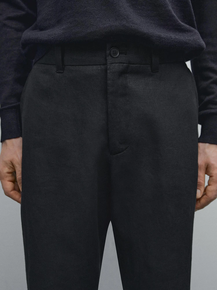 Lightweight 100% linen trousers