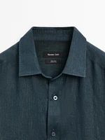 100% linen slim fit shirt