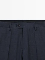 Wool blend suit trousers