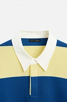 STRIPED KNIT POLO