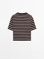 Striped 100% cotton T-shirt