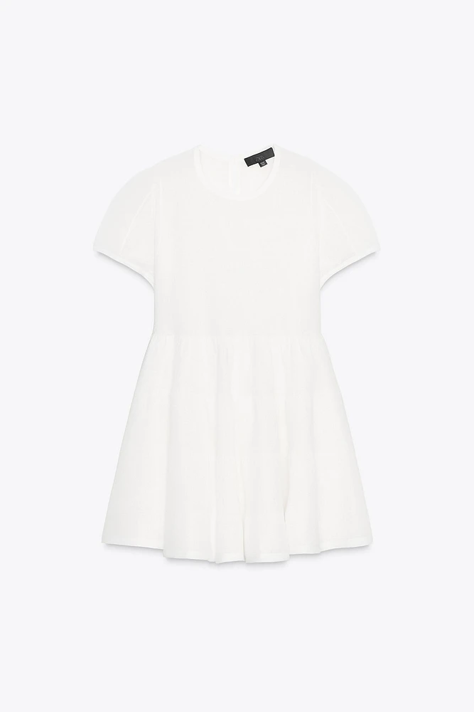 FINE KNIT SHORT PANEL DRESS