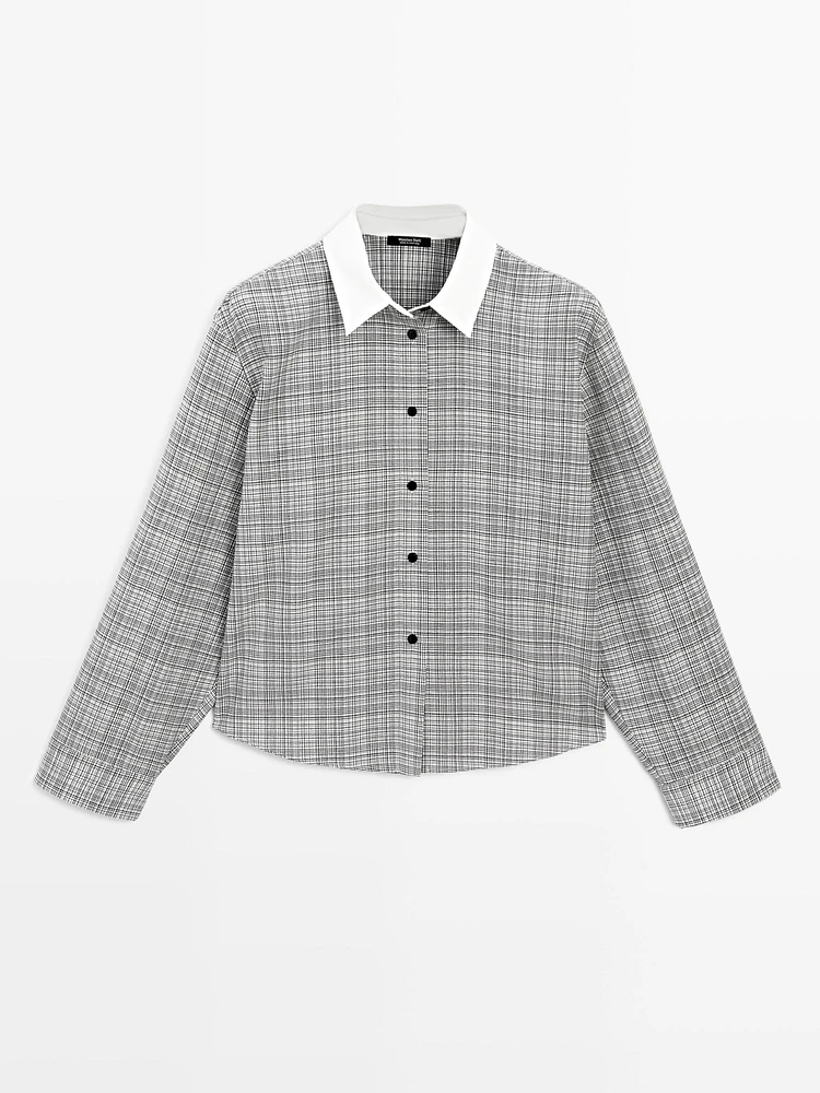 Chemise à carreaux coton mélangé