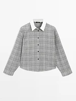 Check cotton blend shirt