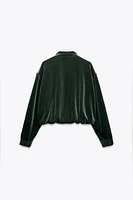 BLOUSON BOMBER EN VELOURS