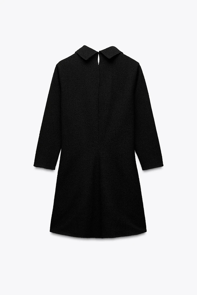 TIED BOUCLÉ DRESS