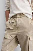 POCKET DENIM CARGO PANTS