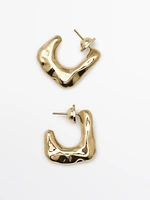 Irregular hoop earrings