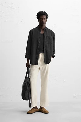 PANTALON EN JACQUARD À RAYURES