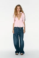 POPLIN BOW TOP