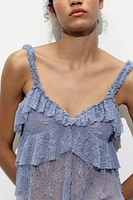 LACE RUFFLE TOP