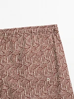 Regular fit printed swimming trunks