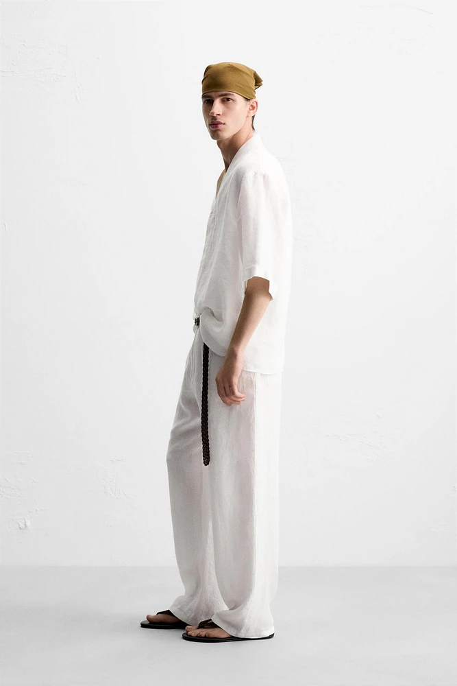 100% LINEN OVERSHIRT