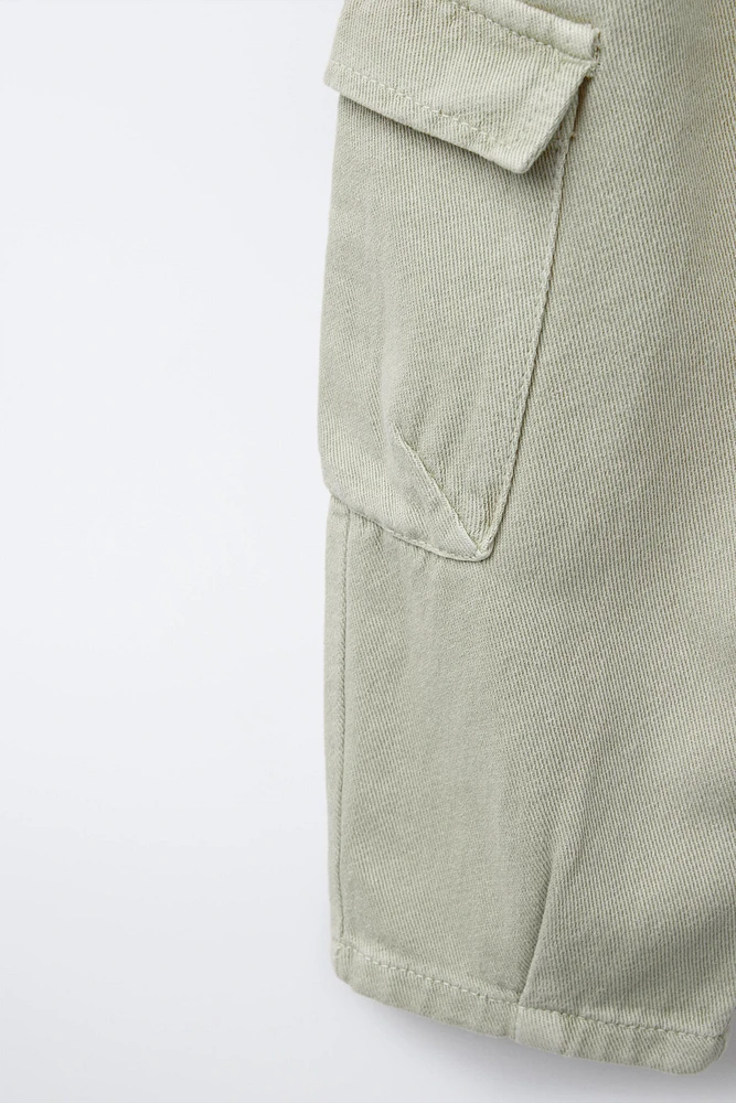 PANTALON EN SERGE CARGO