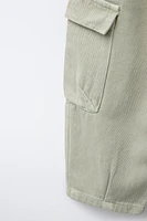 PANTALON EN SERGE CARGO