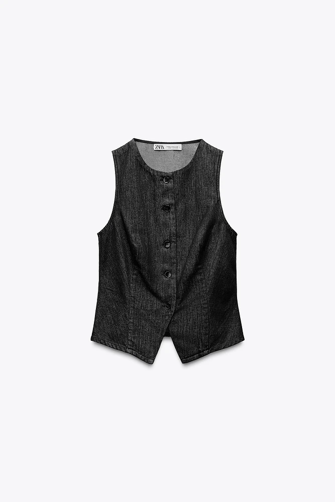 DENIM TRF VEST