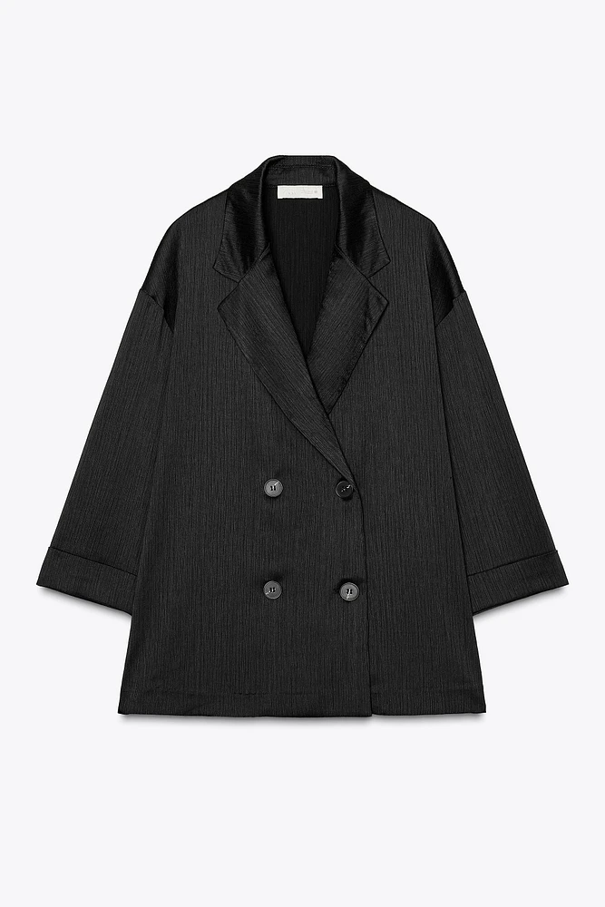 WRINKLED LOOK BLAZER