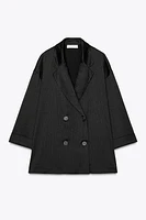 WRINKLED LOOK BLAZER