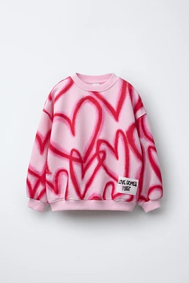 GRAFFITI HEART SWEATSHIRT