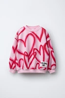 GRAFFITI HEART SWEATSHIRT
