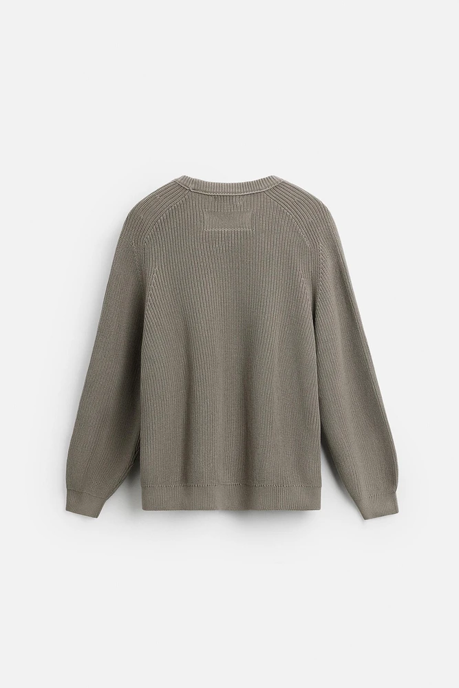 RELAXED FIT STRUCTURE SWEATER