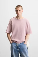 T-SHIRT MAILLE EFFET ENVERS