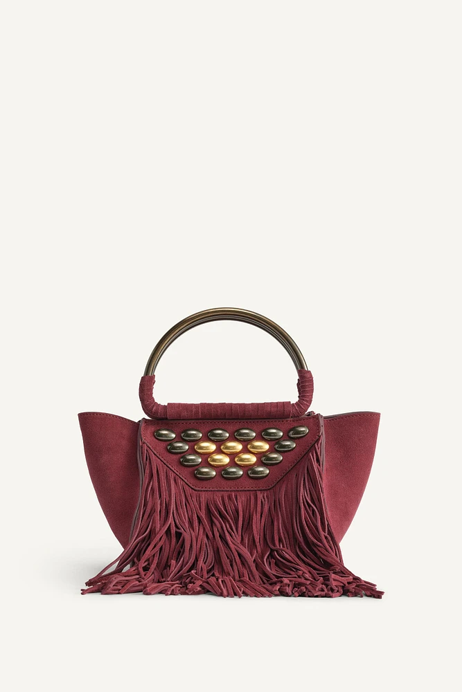 LIMITED EDITION SUEDE FRINGE MINI CITY BAG