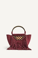 LIMITED EDITION SUEDE FRINGE MINI CITY BAG