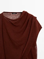Flowing top with cape detail
