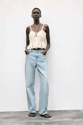EMBROIDERED LACE TOP