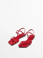 Flat strappy sandals
