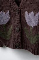 TULIP KNIT CARDIGAN