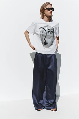METALLIC GRAPHIC T-SHIRT