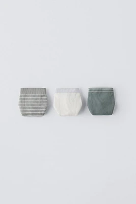 8-14 YEARS/ THREE-PACK OF SEAMLESS STRIPED BOXERS