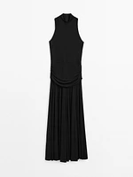 Robe froncée à encolure américaine - Studio