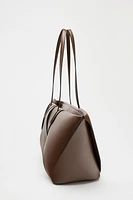 LONG WOVEN SHOPPER BAG
